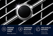 Front Platnum Chrome Grille with Bug Screen and Chrome Trims Moulding 2025+ Volvo VNL New