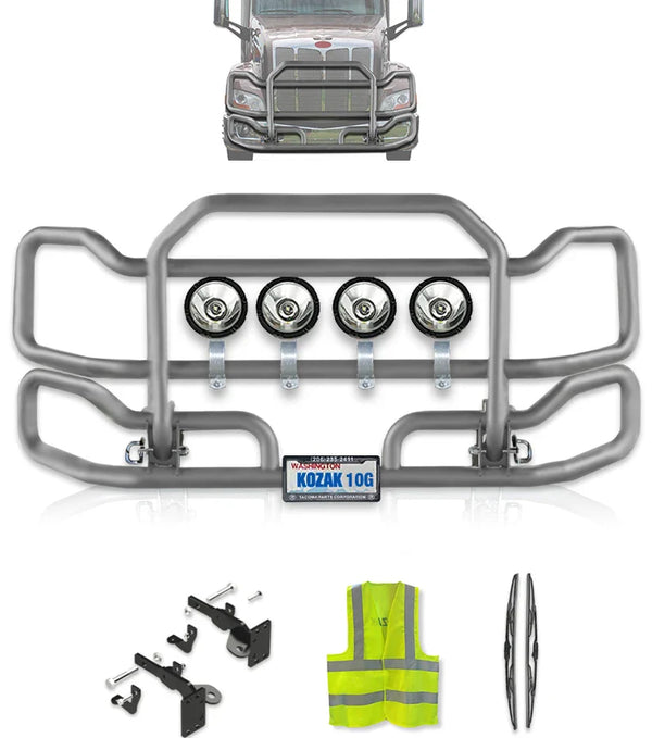 Front Grey Grille Guard Large 2013-2020 Peterbilt 579