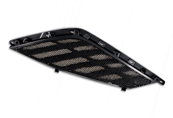 Side Hood Grille Vent Black with Chrome Stripe Driver 2025+ Volvo VN VNL New