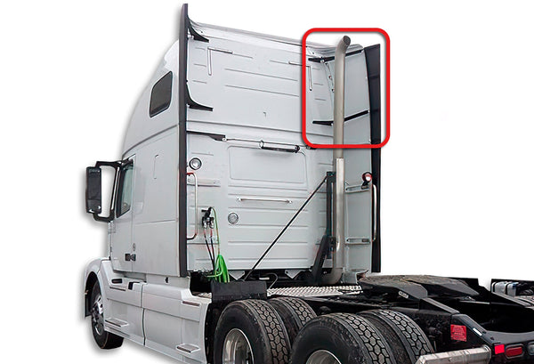 Upper Behind Cab Fairing With Extension and Brackets Passenger 2004-2017 Volvo VNL