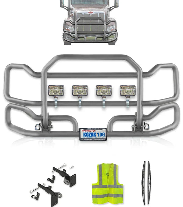 Front Grey Grille Guard Large 2013-2020 Peterbilt 579