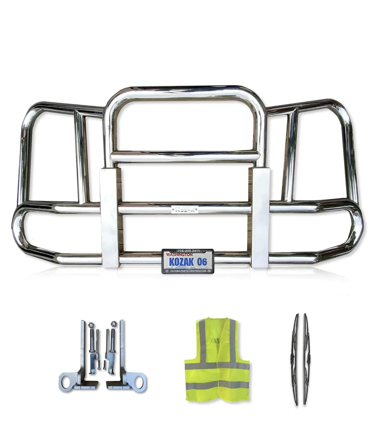 Front Grille Bumper Guard Large Square 2022+ Peterbilt 579 NO Fog