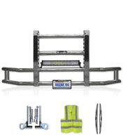Front Grille Guard Chrome 2022+ Peterbilt 579 No Fog