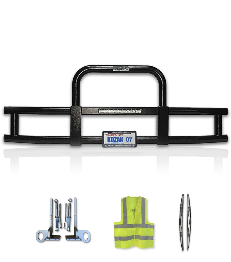 Grille Bumper Guard Black with Built-in 16" Kenworth T660