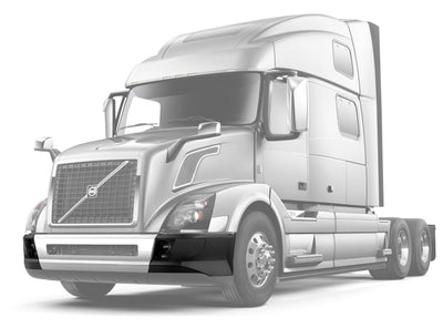 Bumper Corners With Fog Holes Plastic Set 2016-2017 Volvo VNL