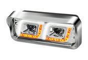 Headlight Chrome LED DRL Driver Kenworth W900 T800 T600