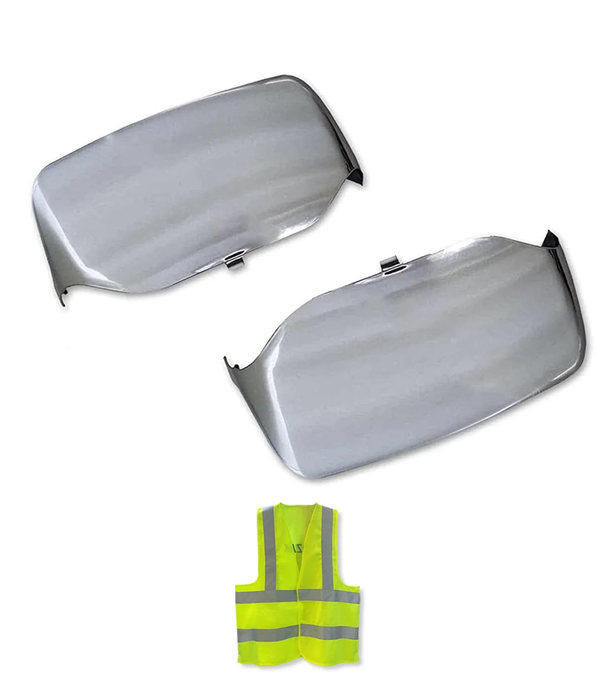 Hood Mirror Covers Chrome Set Peterbilt 587