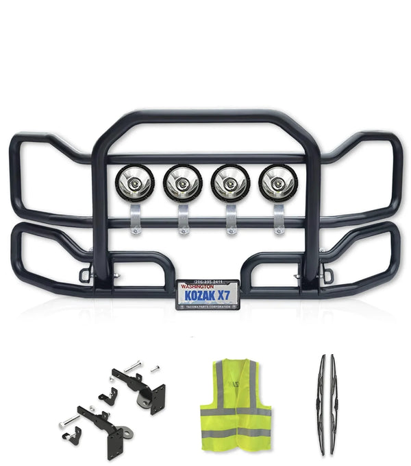 Front Grille Bumper Guard Large Black 2022+ Peterbilt 579 NO Fog