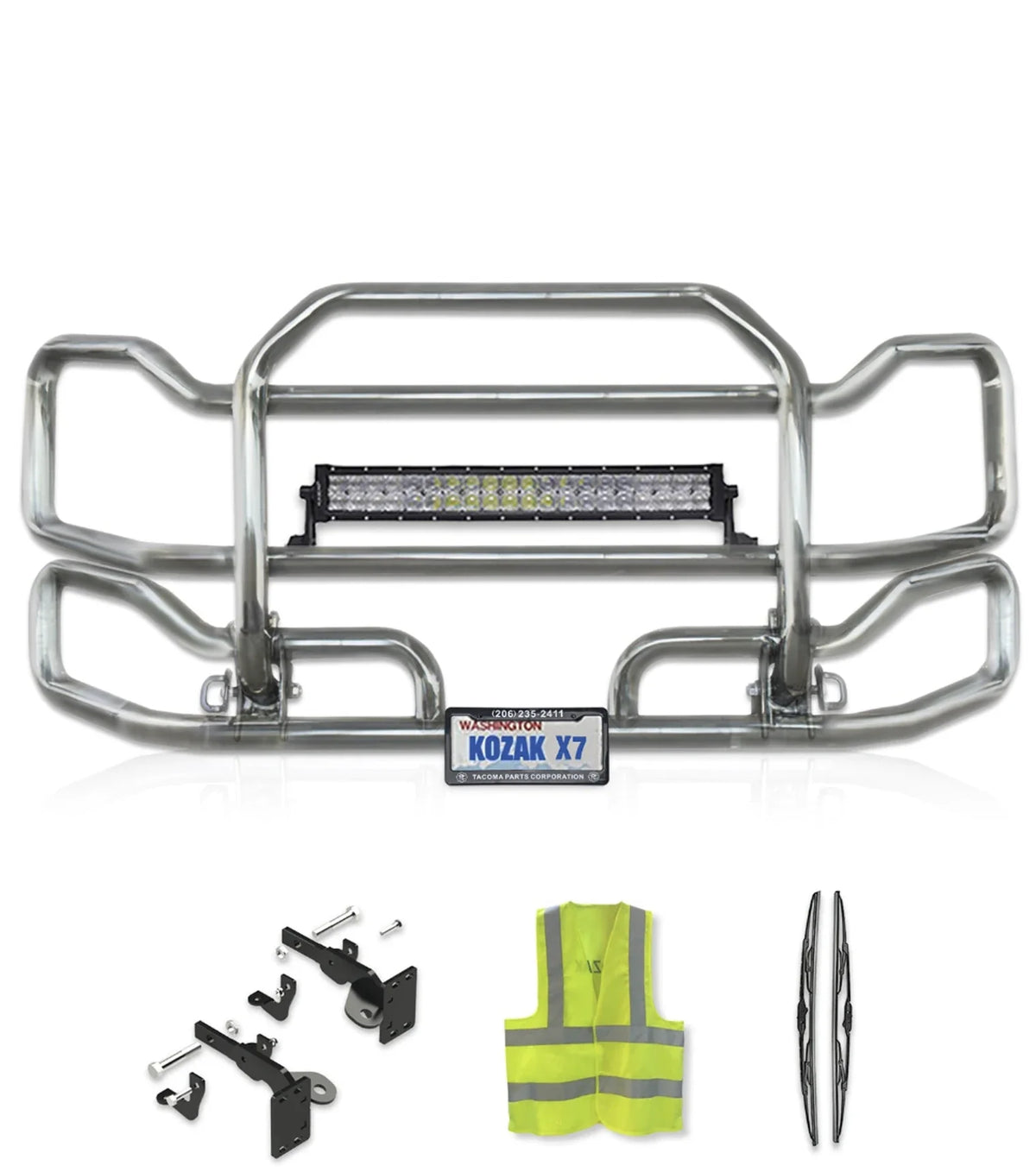 Front Grille Guard Large Chrome 2012-2021 Kenworth T680