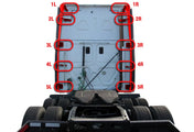 Top and Bottom Cabin Fairings Narrow w/ Brackets Set 2008-2017 Freightliner Cascadia
