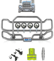 Front Grey Grille Guard Large Peterbilt 386