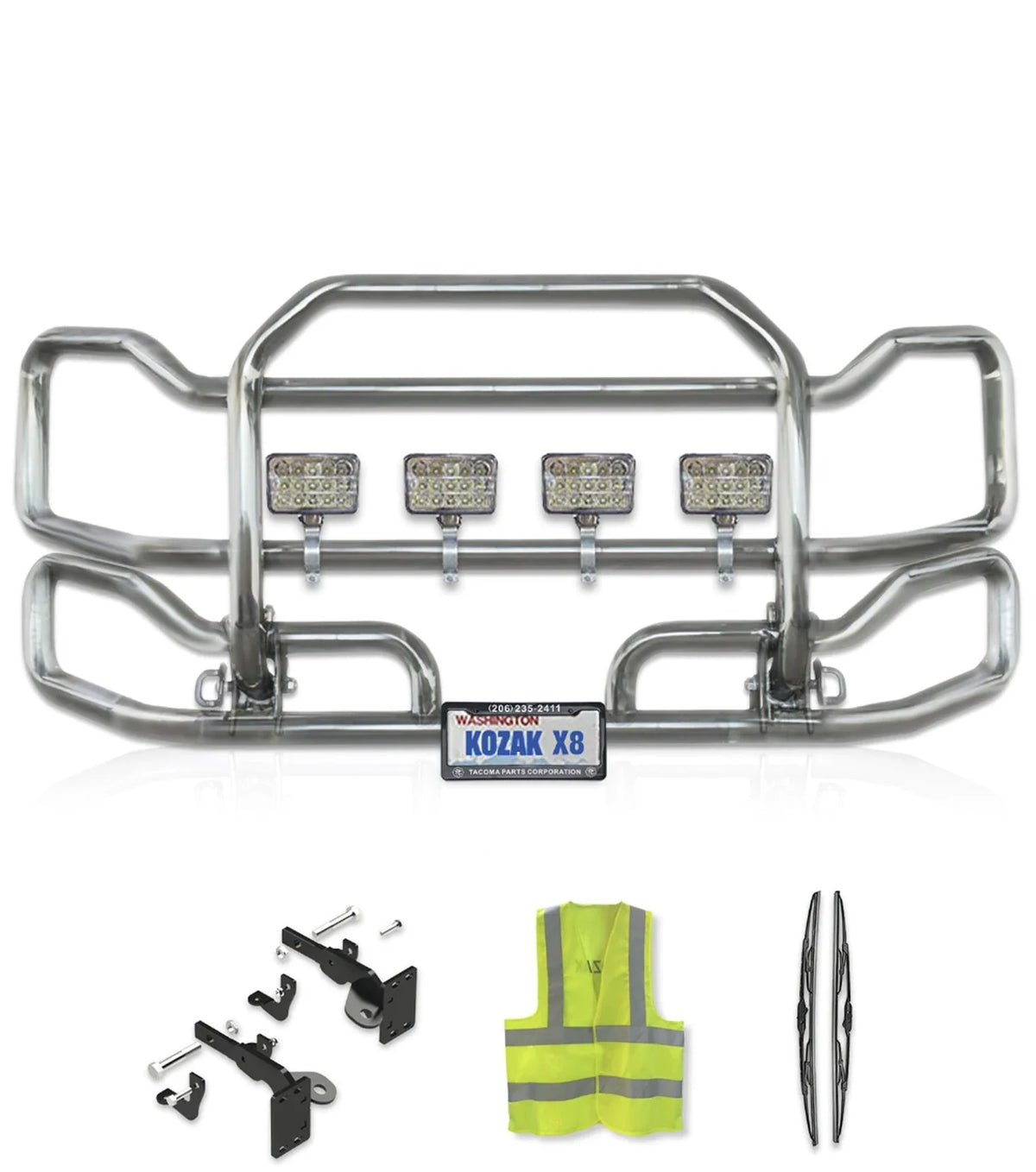 Front Grille Bumper Guard Large Chrome 2013-2021 Peterbilt 579