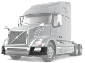 Bumper Corners No Fog Holes w/ Chrome Trims & Brackets Set 2004-2015 Volvo VNL