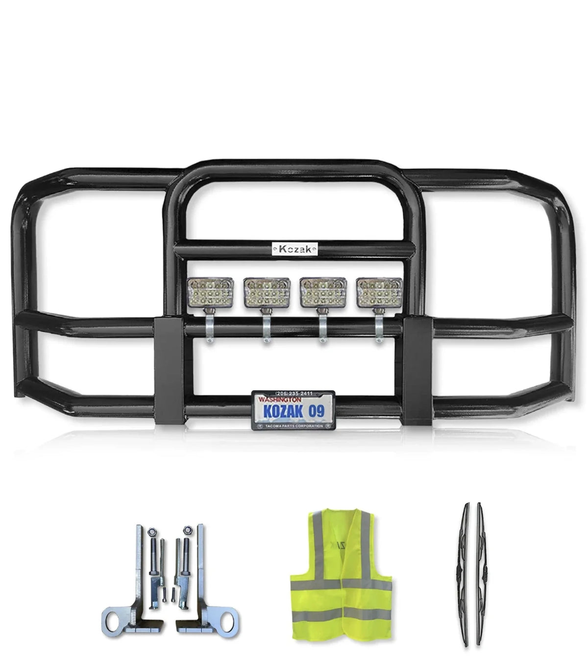 Grille Guard Large Black 2022+ Peterbilt 579 No Fog
