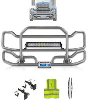 Front Grey Grille Guard Large Peterbilt 386