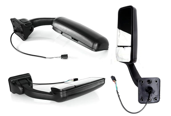 Heated Door Side Mirrors Black Set 2008-2017 Freightliner Cascadia 125 113