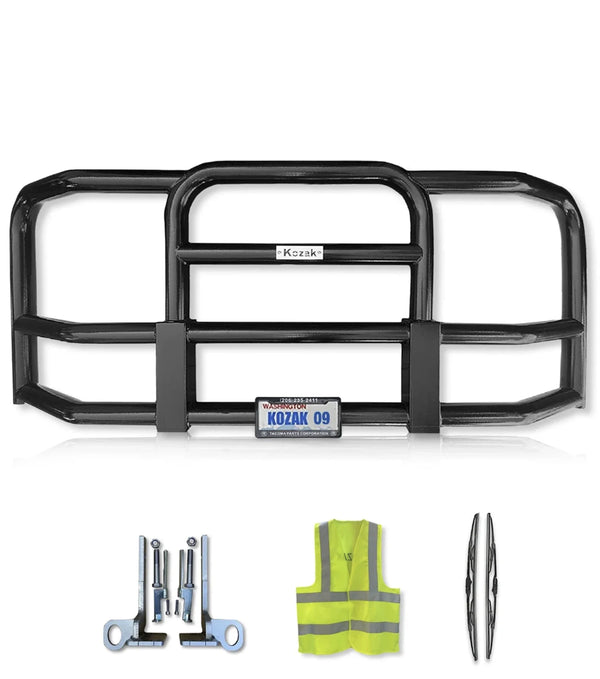 Full Front Grille Guard Black Kenworth T660