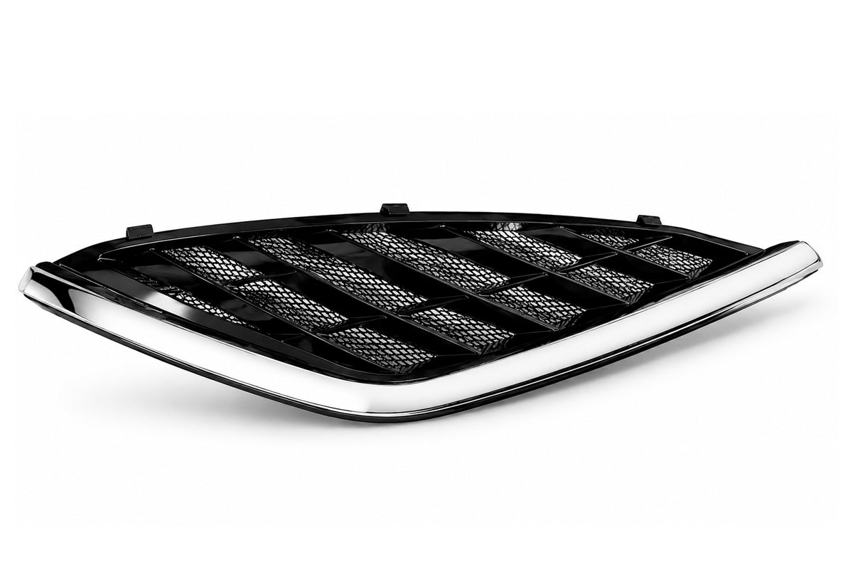 Side Hood Grille Vent Black with Chrome Stripe Passenger 2025+ Volvo VN VNL New