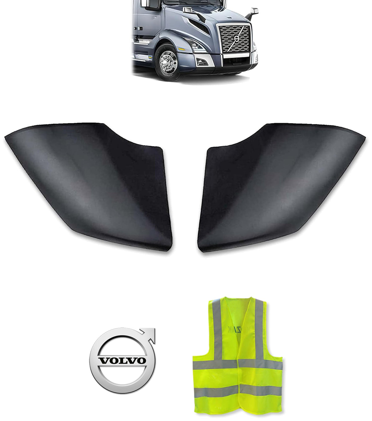 Bumper Air Flow Deflectors Set 2018+ Volvo VNL VNR