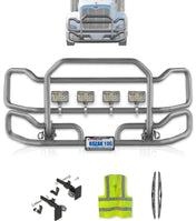 Front Grey Grille Guard Large Peterbilt 386