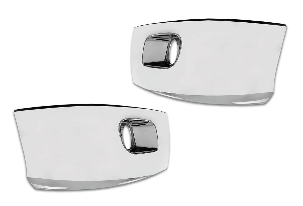 Bumper Corners with Fog Hole Chrome Set 2013-2021 Peterbilt 579