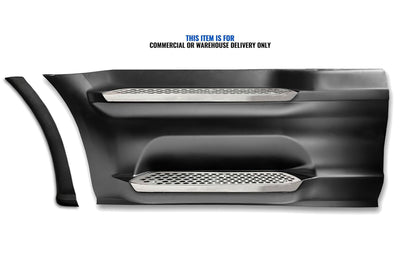 Front Step Side Panel w/Bracket, Upper & Lower Metal Steps, Extension Driver 2022+ Peterbilt 579