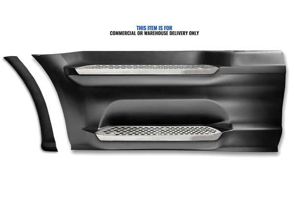 Front Step Side Panel w/Bracket, Upper & Lower Metal Steps, Extension Driver 2022+ Peterbilt 579