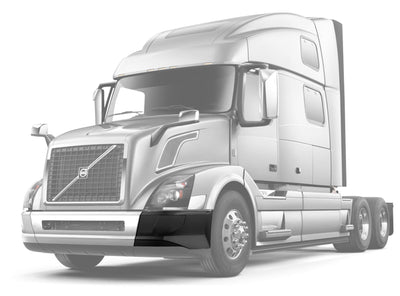 Bumper Corner No Fog Hole Plastic Driver 2016-2017 Volvo VNL