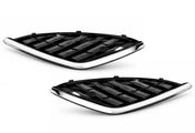 Side Hood Grille Vents Black with Chrome Stripe Set 2025+ Volvo VN VNL New