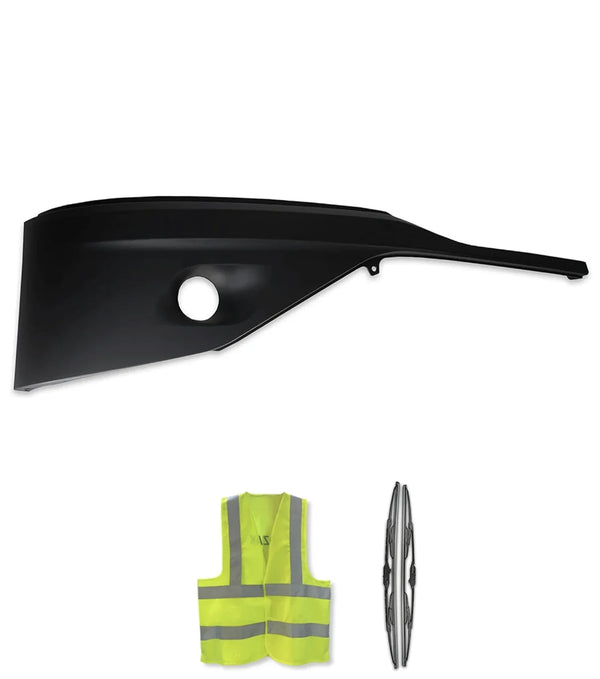 Bumper Cover Black Plastic With Fog Hole Passenger 2022+ Kenworth T680