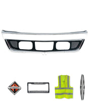 Center Bumper Chrome Trim and Screen with Fog Holes International LT625