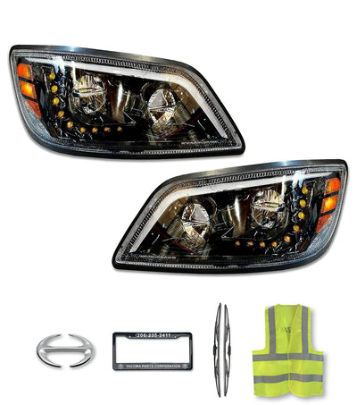 Headlights LED 12V Black Set 2014-2016 Hino