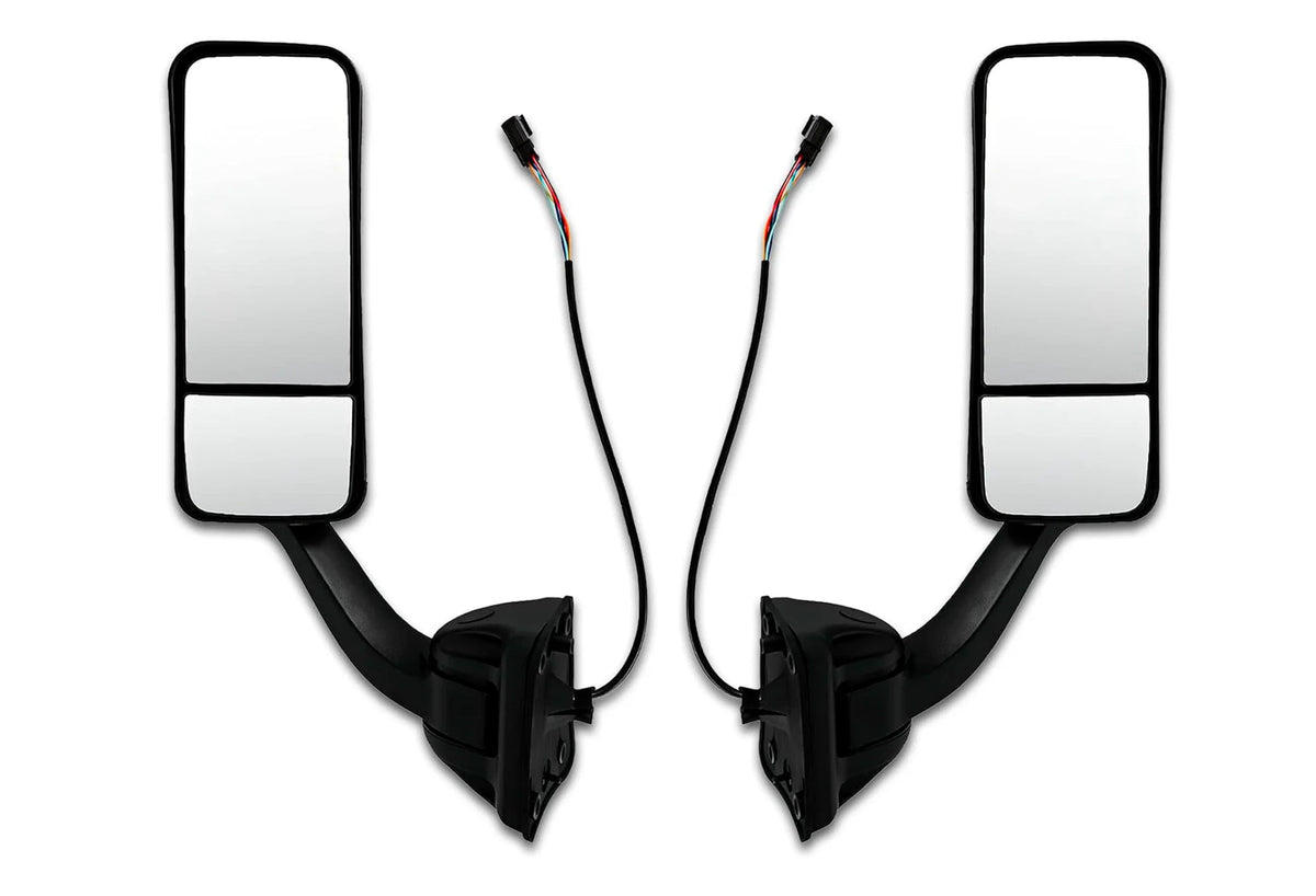 Heated Door Side Mirrors Black Set 2008-2017 Freightliner Cascadia 125 113