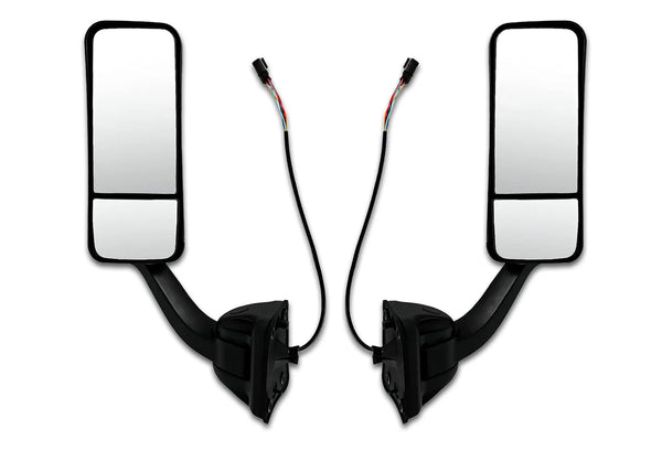 Heated Door Side Mirrors Black Set 2008-2017 Freightliner Cascadia 125 113