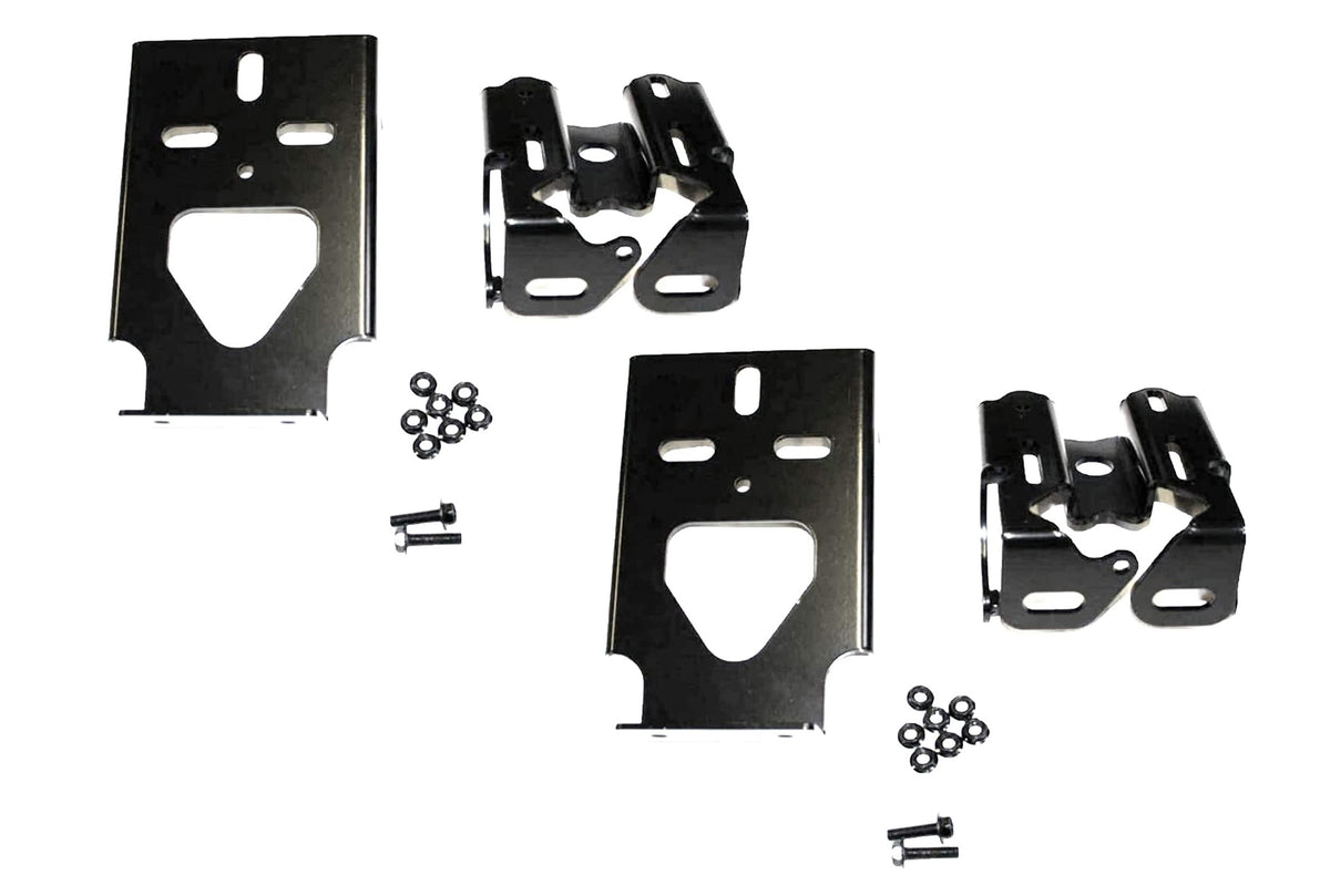 Bumper Corners No Fog Holes w/ Chrome Trims & Brackets Set 2004-2015 Volvo VNL