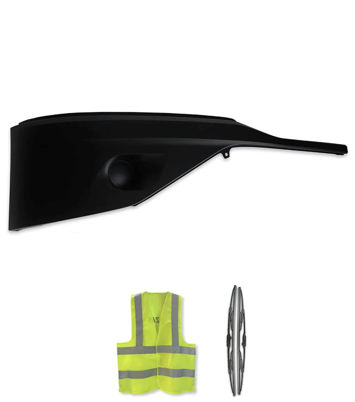 Bumper Cover Black Plastic Without Fog Hole Passenger 2022+ Kenworth T680