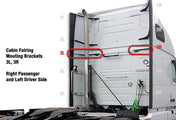 Middle Wind Cab Fairing Support Brackets R3, L3 Set 2004-2017 Volvo VNL