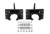 Kozak Black Plastic Bumper Extension Corners Pair With Brackets and Fog lights with bezels for Kenworth T660 - 