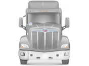 Chrome Plastic Bumper Corner Right Side No Fog Light Hole for Peterbilt 579 - 