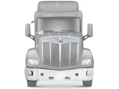 Chrome Plastic Bumper Corner Right Side No Fog Light Hole for Peterbilt 579 - 