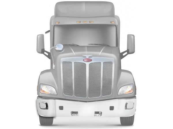 Chrome Plastic Bumper Corner Right Side No Fog Light Hole for Peterbilt 579 - 