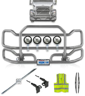 Front Gray Grille Guard Large 2004-2017 Volvo VNL