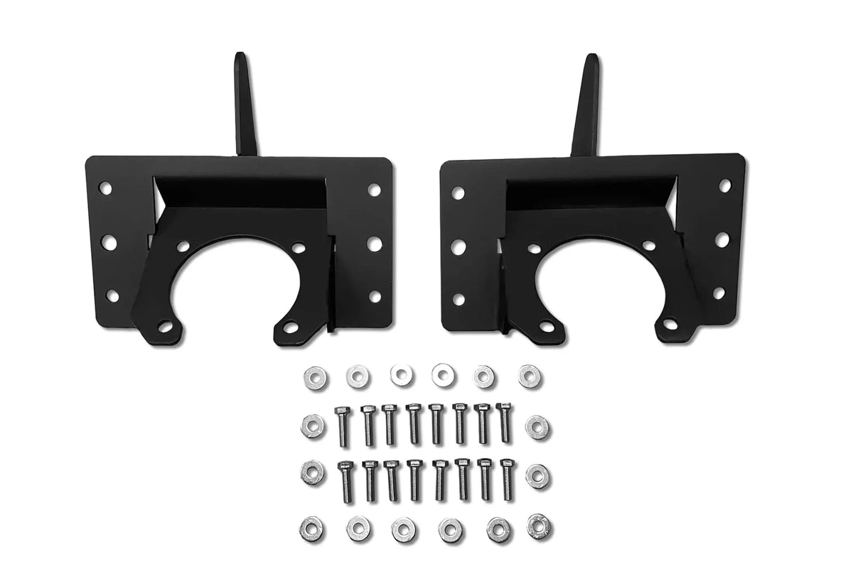 Kozak  Chrome Plastic Bumper Extension Corners Pair With Brackets for Kenworth T660 - 