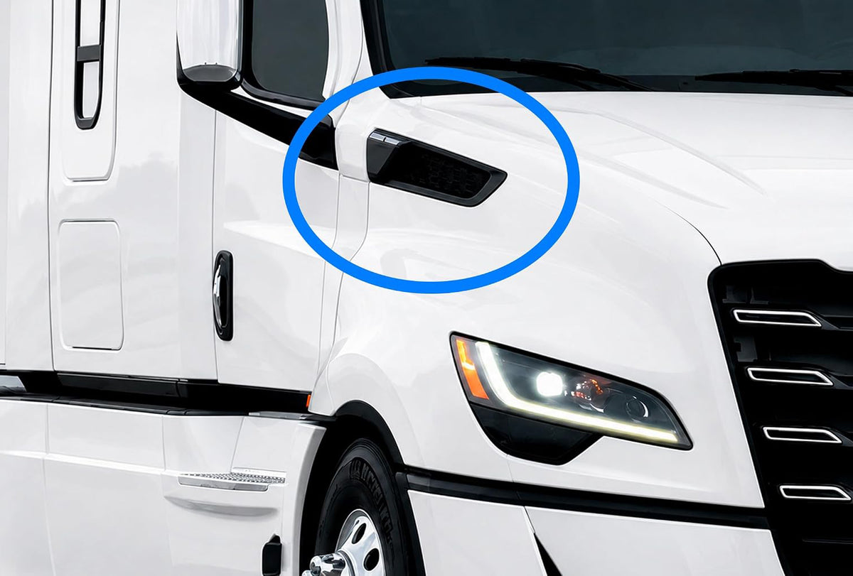 Long Air Intake Bezel Assembly w/Black Cover Passenger 2025 2026 Freightliner Cascadia