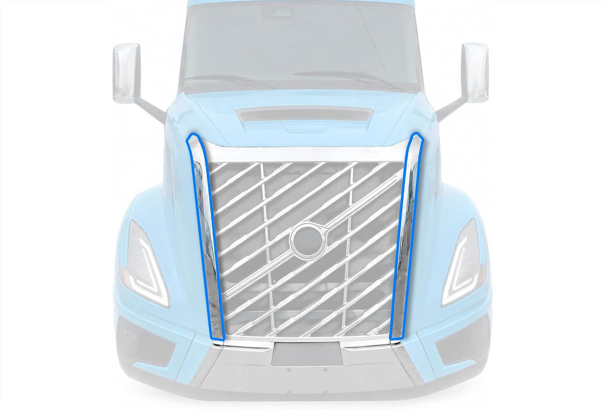 Trim Mouldings Chrome fit Front Grille Set 2025 2026 Volvo VNL