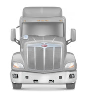 Bumper Set w/ Fog Holes Plastic Chrome + Fog Lights 2013-2021 Peterbilt 579