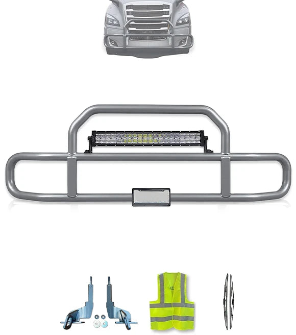 Gray Front Grille Deer Moose Bumper Guard 2018+ Freightliner Cascadia 126 116