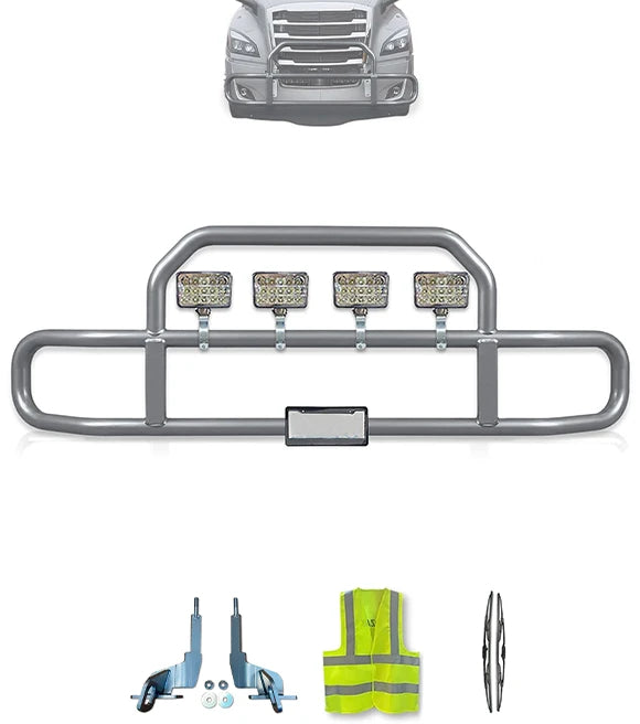 Gray Front Grille Deer Moose Bumper Guard 2018+ Freightliner Cascadia 126 116