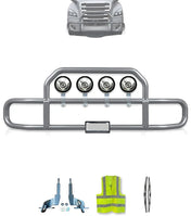 Gray Front Grille Deer Moose Bumper Guard 2018+ Freightliner Cascadia 126 116