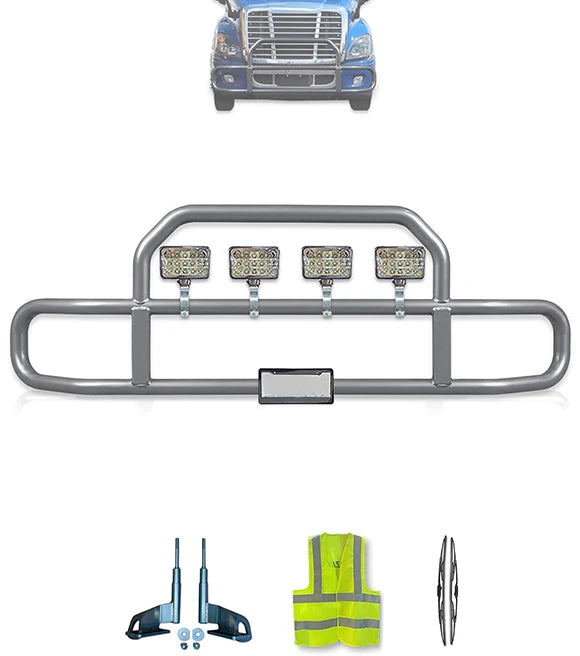 Gray Front Grille Deer Moose Bumper Guard 2008-2017 Freightliner Cascadia 125 113